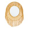 PERUVIAN sárga keretes tükör 50cm átmérő
