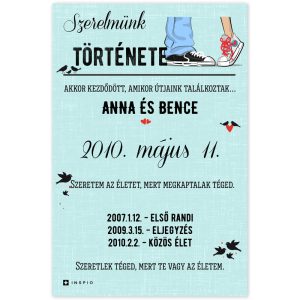 Ajándék - Személyre szabott tábla a szerelmetekről