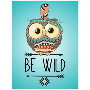 Faldekoráció - Be wild bagoly