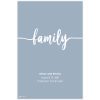 Fali dekoráció - FAMILY nevekkel és dátummal