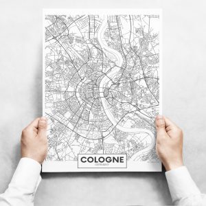 Fali dekoráció - Map Of Cologne II
