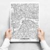 Fali dekoráció - Map Of London II