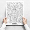 Fali dekoráció - Map of Prague