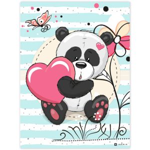 Képek - Panda maci szívecskével