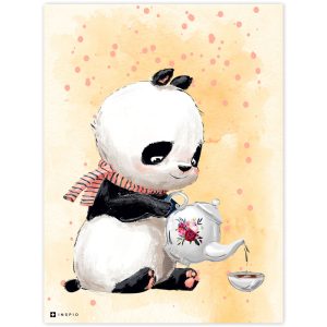 Képek babaszobába - Teázó panda
