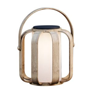 Bob LED napelemes deco lámpa bambuszfából