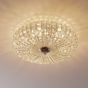 Broche mennyezeti lámpa kristályokkal