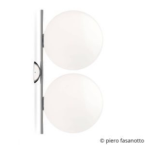 FLOS IC C/W2 Dupla fali lámpa króm Ø 30 cm
