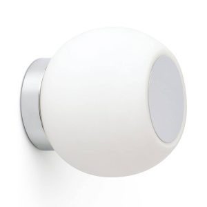 LED fali lámpa Moy króm üvegbúrával