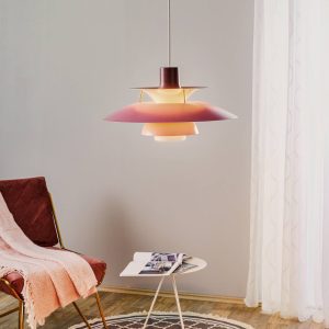 designer függő lámpa rózsaszín