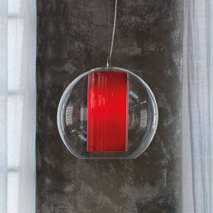Modo Luce Bolla függő lámpa műanyag piros Ø 50 cm