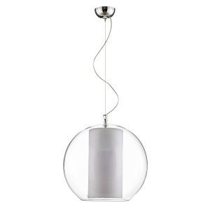 Modo Luce Bolla függő lámpa szövet fehér Ø 40 cm