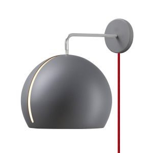 Nyta Tilt Globe fali lámpa kábel piros