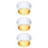 Paulmann Gil LED telep. feh. matt/arany 3 db-os