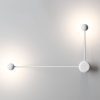 Vibia Pin - két izzós LED fali lámpa fehér