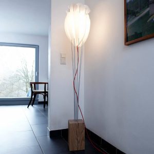állólámpa Tulip piros kábel