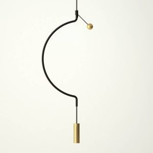 Axolight Liaison P1 függő lámpa fekete/arany 32 cm
