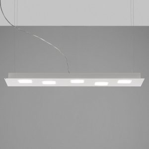 Fabbian Quarter - fehér LED függő lámpa öt izzós