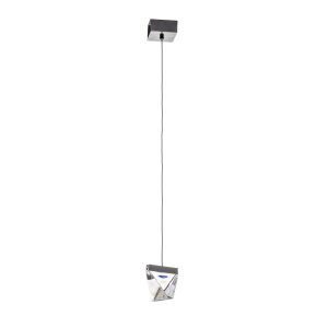 Fabbian Tripla LED függő lámpa kristály antracit