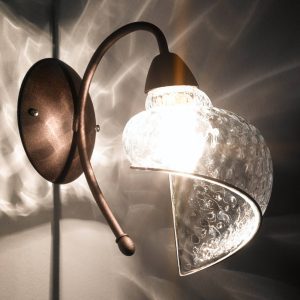 Fali lámpa Chiocciola bronz