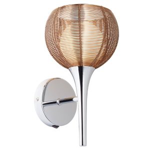 Fali lámpa Relax bronz és króm