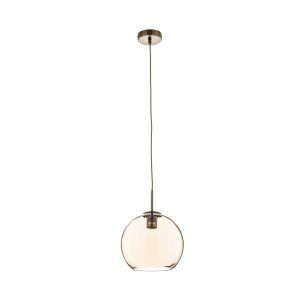 Függő lámpa Balls borostyán üveggömbbel 25 cm