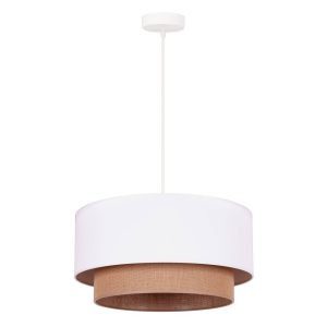 Függő lámpa Boho Ø 45 cm egy izzós fehér/juta