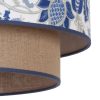 Függő lámpa Hampton Boho kék virág/juta