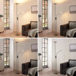 Jonne LED állólámpa olvasókarral dimmelhető kerek