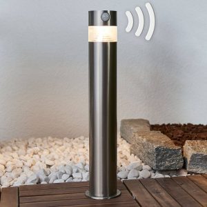 Kalypso - rm. acél napelemes LED talapzati lámpa