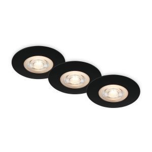 Kulana LED sülly. reflektor fekete 3 darabos IP65