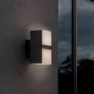 LED külső fali lámpa Cuba 2 izzós fekete