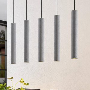 Lindby Concretto függő lámpa 5 betonbúrával