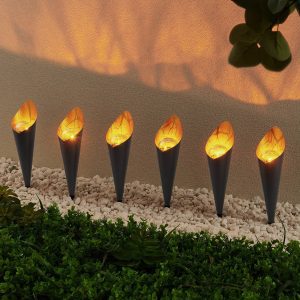 Lindby Jalf LED napelemes 6-as kész. sötétszürke