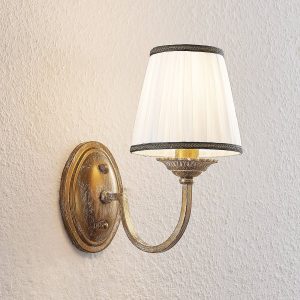 Lindby Lumiel fali lámpa textilernyővel