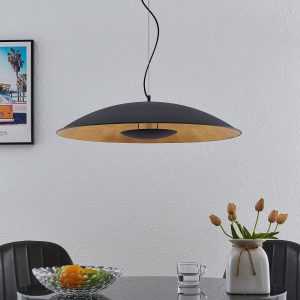 Lindby Narisara függő lámpa fekete-arany 1izz 80cm
