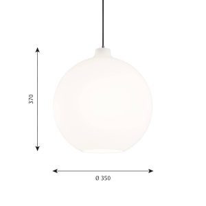 Louis Poulsen Wohlert üveg függő lámpa Ø 35 cm