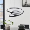 Lucande Sakina LED függő lámpa homokfekete Ø 58 cm