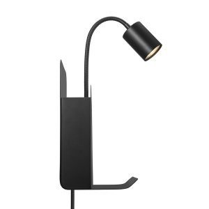Romi fali lámpa polccal és USB-vel