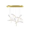 Slamp Tulip 7 LED függő prizma/s.réz szögletes