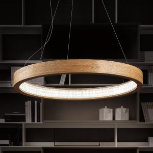 Természetes LED függő lámpa Libe Round
