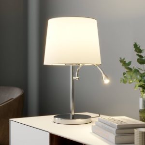 Benjiro szövet asztali lámpa LED olvasólámpával