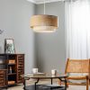 Boho juta függő lámpa natúr barna Ø45cm 1 izzós