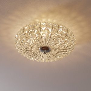 Broche mennyezeti lámpa kristályokkal
