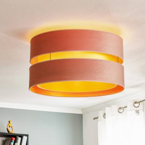 Golden Duo mennyezeti lámpa Ø 60cm rózsaszín/arany