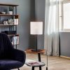 Harris textil asztali lámpa fekete talp fehér búra