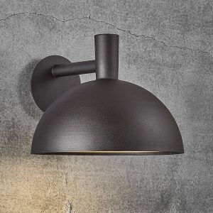 Kültéri fali lámpa Arki fekete Ø 35 cm