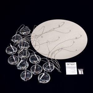 LED függő lámpa Moon K9 kristályüveg 12 izzós króm