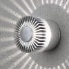 LED kültéri fali lámpa Monza Rays kerek ezüst 9cm