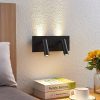 Lucande Magya LED fal világos fekete 4 izzós